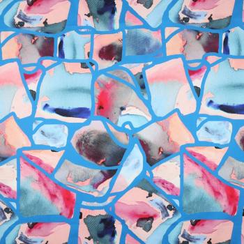 Cotton Satin - Nerida Hansen - Resonate Neon Blue - Digitaldruck
